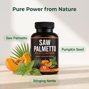 Capsule di Saw Palmetto OEM con <span class=keywords><strong>Ortica</strong></span> e <span class=keywords><strong>Semi</strong></span> di Zucca per il Supporto della Salute della Prostata e Urinaria, Integratore Alimentare per il Benessere Maschile - Product Image 4