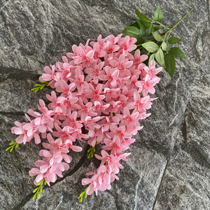 All'ingrosso 5 forchette di seta artificiale glicine appeso narcisi fiori per decorazione del soffitto - Product Image 5