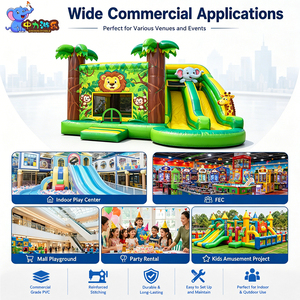 <span class=keywords><strong>Castillo</strong></span> Inflable con Tobogán para Niños, <span class=keywords><strong>Castillo</strong></span> <span class=keywords><strong>Hinchable</strong></span> Comercial para Fiestas al Aire Libre - Product Image 4