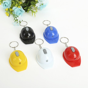 LLavero de seguridad con forma de sombrero duro, Abrebotellas con Logo personalizado, barato, promocional, luz LED - Product Image 1