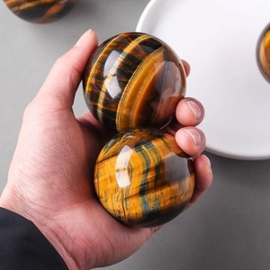 Esfera de Piedra de Ojo de Tigre Rojo Amarillo Natural al por Mayor, Bola de Cristal Artesanal, Cristal de Feng Shui, Wicca, Boho, Piedra Curativa para Decoración del Hogar - Product Image 2