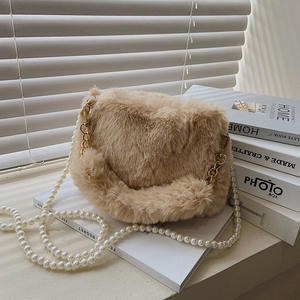 حقائب نسائية محشو فرو مزيف بأرخص سعر مبيع بالجملة من المصنع حقيبة مزيفة للتسوق ممثل - Product Image 3