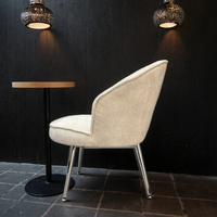 Chaise de vanité moderne en tissu avec pieds en métal Chaise de maquillage réglable en hauteur pour salon salle à manger Design doux