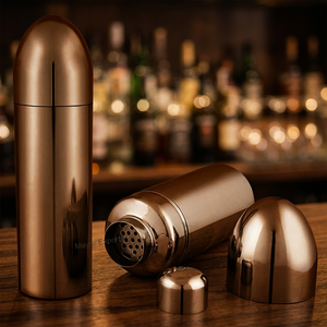 Durable Stainless Steel Bar Tools 700ml Bullet Cocktail <b>Shaker</b> Set with Strainer Cap <b>Boston</b> <b>Shaker</b> Design Home Bar Gift - Product Image 4