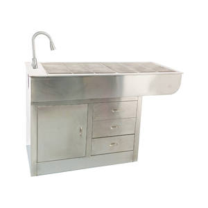 Mesa de Procedimientos Veterinarios para Mascotas, Mesa de Tratamiento de Acero Inoxidable Antioxidante para Exámenes, Inyecciones y Cuidado Médico de Mascotas - Product Image 1