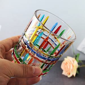 Vasos de Whisky de <span class=keywords><strong>Cristal</strong></span> sin Plomo, Estilo Bohemio, Grabados y Pintados a Mano para Navidad 2024, Base Cuadrada de Fondo Grueso, Capacidad de 260 ml - Product Image 6