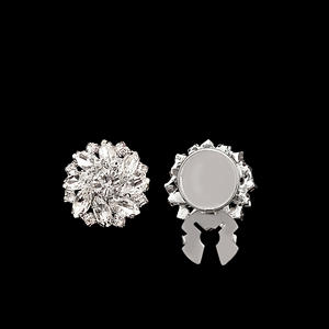 Nuevos Botones de Cristal con Diseño de Flor y Ojo de Caballo, Plateados, Ecológicos y de Lujo, para Camisas de Mujer - Product Image 6