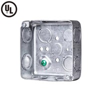 Boîte de jonction électrique carrée en acier galvanisé 2-1/8'' 4'' pour extérieur, protection IP65