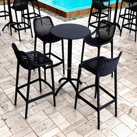 Chaise de bar haute en plastique, design moderne, pour comptoir de cuisine ou extérieur, idéale pour patio, disponible en plusieurs couleurs – Nouvelle collection, offre spéciale