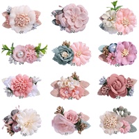 Jepit Rambut Bunga MIO Fashion untuk Bayi Perempuan, Laris Manis, Bunga Simulasi Warna Pink dengan Mutiara, Aksesoris Rambut, Jepit Rambut Lucu
