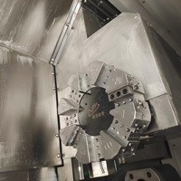 Tour CNC TCK56A/1000 S, broche A2-6, tourelle servo à 8 stations, rail linéaire à rouleaux, contre-pointe hydraulique avec convoyeur à copeaux