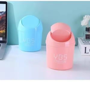 Mini Bote de Basura para Escritorio, Cocina y Sala de Estar, Contenedor de Almacenamiento de Basura con Tapa para Artículos Diversos - Product Image 4