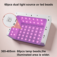 Lampu Kuku UV Elektrik 2 in 1 Terbaru 2026 dengan Sandaran Tangan, Pengering Kuku Ruang Besar, Lampu UV LED untuk Kedua Tangan, Pengering Kuku Cepat
