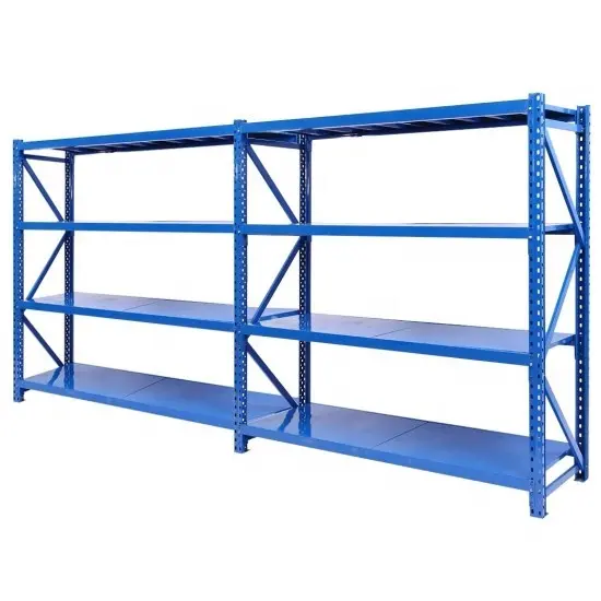 Nhiệm Vụ Nặng Nề Nhà 4 Tier Kim Loại Boltless Đứng Miễn Phí Trắng Có Thể Điều Chỉnh Kho Kim Loại Kệ Longspan Giá