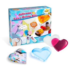 Kit de Resina de Silicona Personalizado para Manualidades, Moldes de Amor, Decoración, Posavasos, Fabricación de Joyas, Juego Completo de Herramientas para Niños - Product Image 1