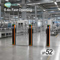 Puerta Rápida Speed Gate de Apertura Rápida en 0.6s, Movimiento Patentado a Prueba de Agua IP52, Motor sin Escobillas DC24V para Exteriores, Directo de Fábrica, OEM, ODM, Logotipo Personalizado