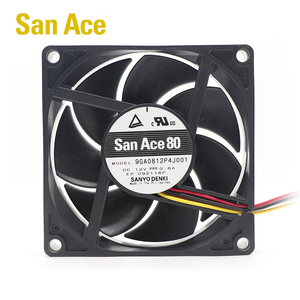SANYO DENKI San Ace 9GA0812P4J001 80*80*25mm <b>12V</b> <b>DC</b> 7.2W 0.6A 73.0CFM 7400rpm Server and Telecom Equipment Axial Cooling Fan - Product Image 1