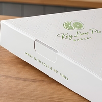 Boîte d'emballage triangulaire en carton blanc personnalisée pour pizza et tarte au citron vert