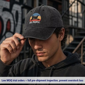 Cappellino da Baseball in Cotone Delavé Personalizzato con Logo OEM ODM, Stampa Ew People, Vendita all'Ingrosso, Streetwear, Pronto per la Consegna Immediata - Product Image 3