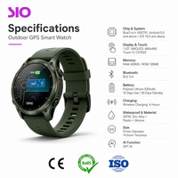 Montre connectée AMOLED 51 mm, écran 1,43 pouces 466 x 466, étanche 3 ATM, GPS 6 satellites, batterie 530 mAh, 30 jours d'autonomie, vente en gros de montres connectées
