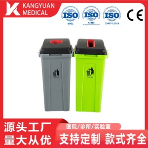 Outdoor Waste <b>Bin</b> 100L Rectangular <b>Plastic</b> With <b>Lid</b> For Outdoor Use Gray And Green Colors Customizable Size - Product Image 4