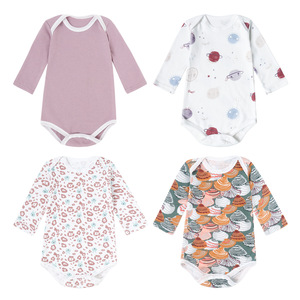2026 En gros Combinaison bébé en coton à manches longues, à motifs de dessins animés, pour nouveau-né - Product Image 1