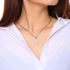 <span class=keywords><strong>Pendentif</strong></span> puzzle étoile pentagramme gravé sur mesure, 5 pièces, lien en acier inoxydable pour collier d'amitié, famille, frères, sœurs - Product Image 3