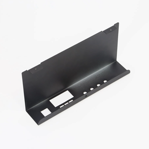 <b>Black</b> Metal <b>Shelf</b> <b>Bracket</b> With Cutout Slots For Wall Mounting - Product Image 4