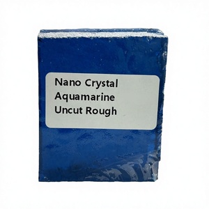 Nano Crystal Aquamarine Royal <b>Blue</b> Citrine Amethyst Heat Treated Round Brilliant Cut Synthetic Emerald <b>Material</b> - Product Image 2