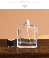 Bouteille de parfum de luxe 100ml Nouveau design Bouteille de parfum Rectangle Fournisseur de bouteilles en verre pour dames