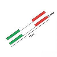 Lot de 9 autocollants décoratifs 3D en PET, drapeau italien tricolore, 150x0mm, pour moto, fabriqué en Chine