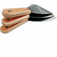 YUSHAN Spatule à mastic rigide pour murs, nouveau style, outils de nettoyage de sols et de construction, acier au carbone, manche ergonomique en bois, argenté