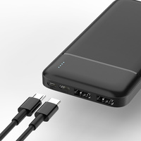 WST Powerbank Super Fin Slim Android Style Classique Double USB Prix Bas Banques d'alimentation Portables Noir 10000mah Power Bank