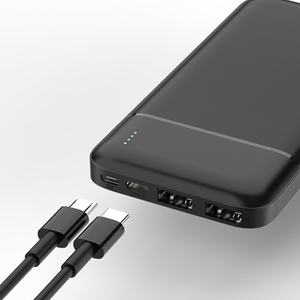 WST พาวเวอร์แบงค์บางเฉียบสไตล์ปกติของ Android USB คู่ราคาถูกแบบพกพาพาวเวอร์แบงค์10000mAh สีดำ - Product Image 3