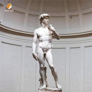 Célèbre statue de <span class=keywords><strong>David</strong></span> de Michel-Ange en <span class=keywords><strong>marbre</strong></span> blanc grandeur nature romain antique - Product Image 1
