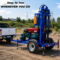 Foreuse portable de 200 m pour puits d'eau, petite, 25-35 CV, diesel, pour l'irrigation agricole