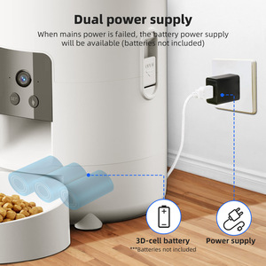 Alimentatore Smart WiFi per animali domestici 2L/67.63oz USB/batteria portatile a doppia potenza Anti-inceppamento per gatti/cibo per cani Dispenser con telecomando - Product Image 5