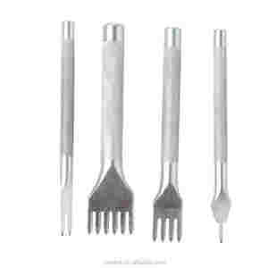 4Pcs 1/2/4/6 Prong Leather Craft Tool Sets Diy Handmade Sewing Leather Tools Hole Punches Lacing Stitching Working Chisel - Product Image 5