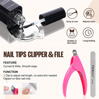 Kit d'extension d'ongles pour débutants, avec capsules réutilisables, colle, gel, lampe UV double lumière, en métal/plastique, pour une manucure facile à domicile ou en salon
