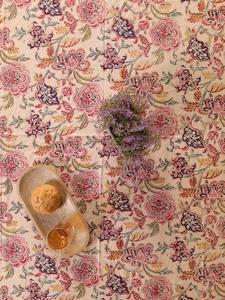 Mantel de algodón hecho a mano indio con diseño Floral, estampado de bloques a mano, cubierta de mesa de comedor al por mayor - Product Image 2