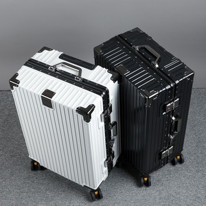 AILVNI AO Aluminum Frame Suitcase 26 Inch Large Capacity Spinner <b>Wheel</b> Travel Case <b>With</b> <b>Lock</b> Solid Color Unisex - Product Image 2