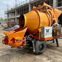 Pompe à béton mobile verticale de 35m³ à 50m³ avec malaxeur, entraînement diesel 150m, pour la construction en hauteur