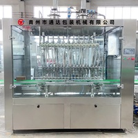 Machine de remplissage de liquide de bouteille en PET en verre de type linéaire entièrement automatique pour vinaigre, lait, yaourt, huile chimique