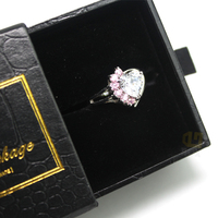 Boîte cadeau rigide de luxe personnalisée avec impression de logo pour bijoux (bague, collier, boucles d'oreilles, montre), gaufrage, revêtement UV, emballage personnalisé