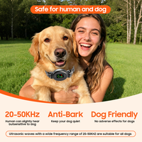 Ultraschall-Hunde-Antibellgerät, wiederaufladbar, mit Piepton, Vibration und sicherem Schock, zur Bellkontrolle und Hundetraining, Antibellhalsband