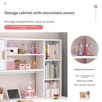Bureau d'écriture moderne pour enfants avec étagère, idéal pour l'école primaire, la maison, la chambre ou le bureau