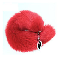 Accessoires SM sexy : Petit plug anal en métal moelleux, couleur unie, avec queue de renard, pour l'entraînement et le développement des fonctions, articles pour adultes, étanche IPX7