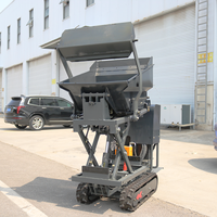 Mini-dumper électrique sur chenilles auto-chargeur ANTS avec élévateur hydraulique