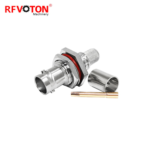 Chất lượng cao nhà máy không thấm nước BNC nữ vách ngăn BH uốn nối EZ solderless cho lmr300 5dfb RF cáp đồng trục - Product Image 5