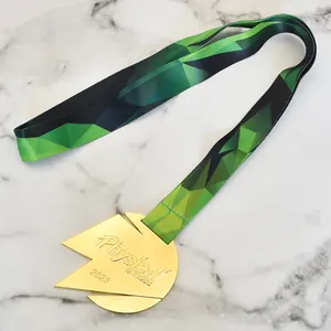 Fabricação de medalha de honra em liga de zinco para maratona de jogos esportivos 3D personalizados